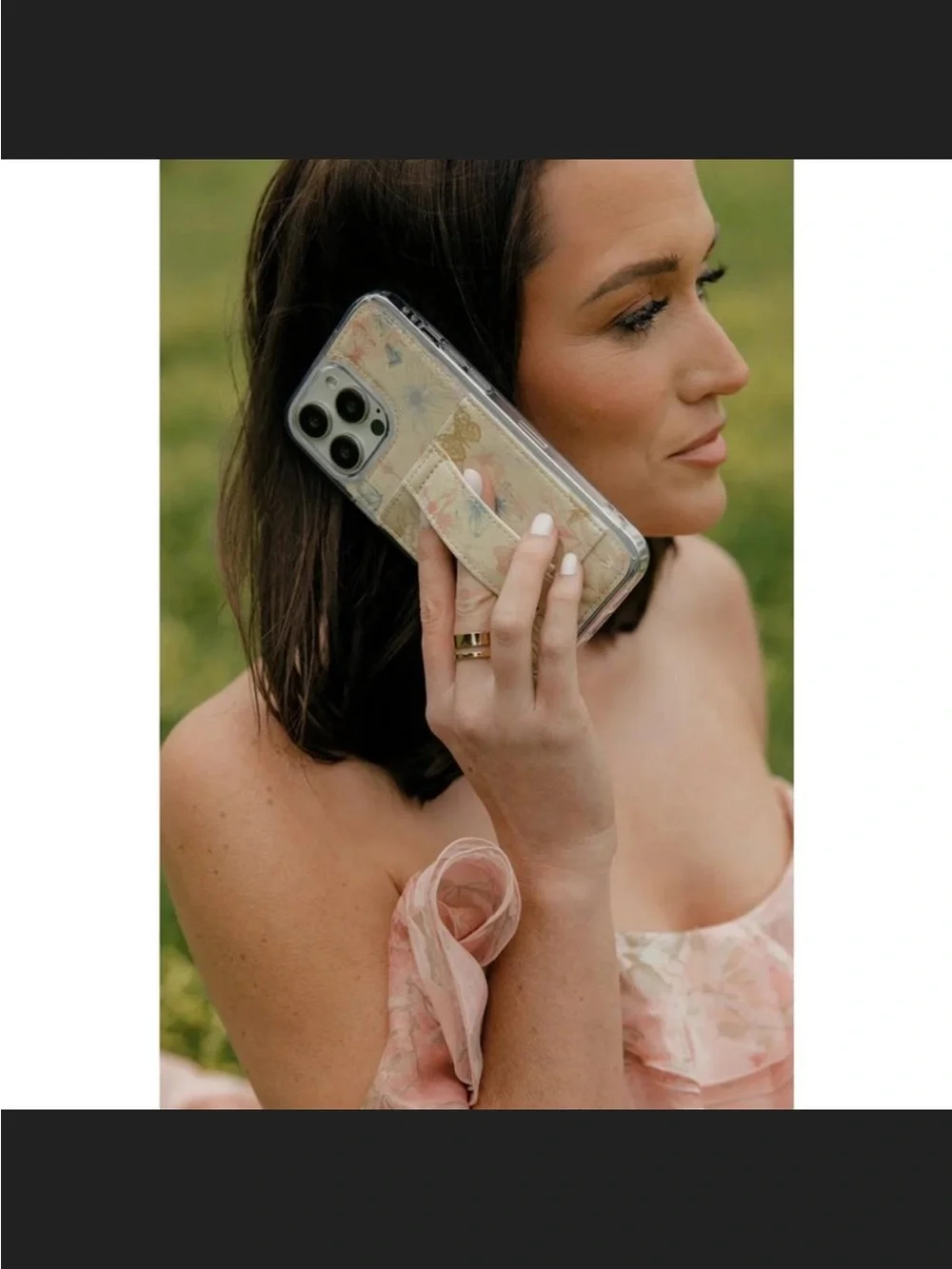 Wallis Floral Butterfly Card Slot Phone Case in Cream, Gold, Pink, Blue